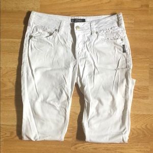 Silver Jeans White Jean Capris
